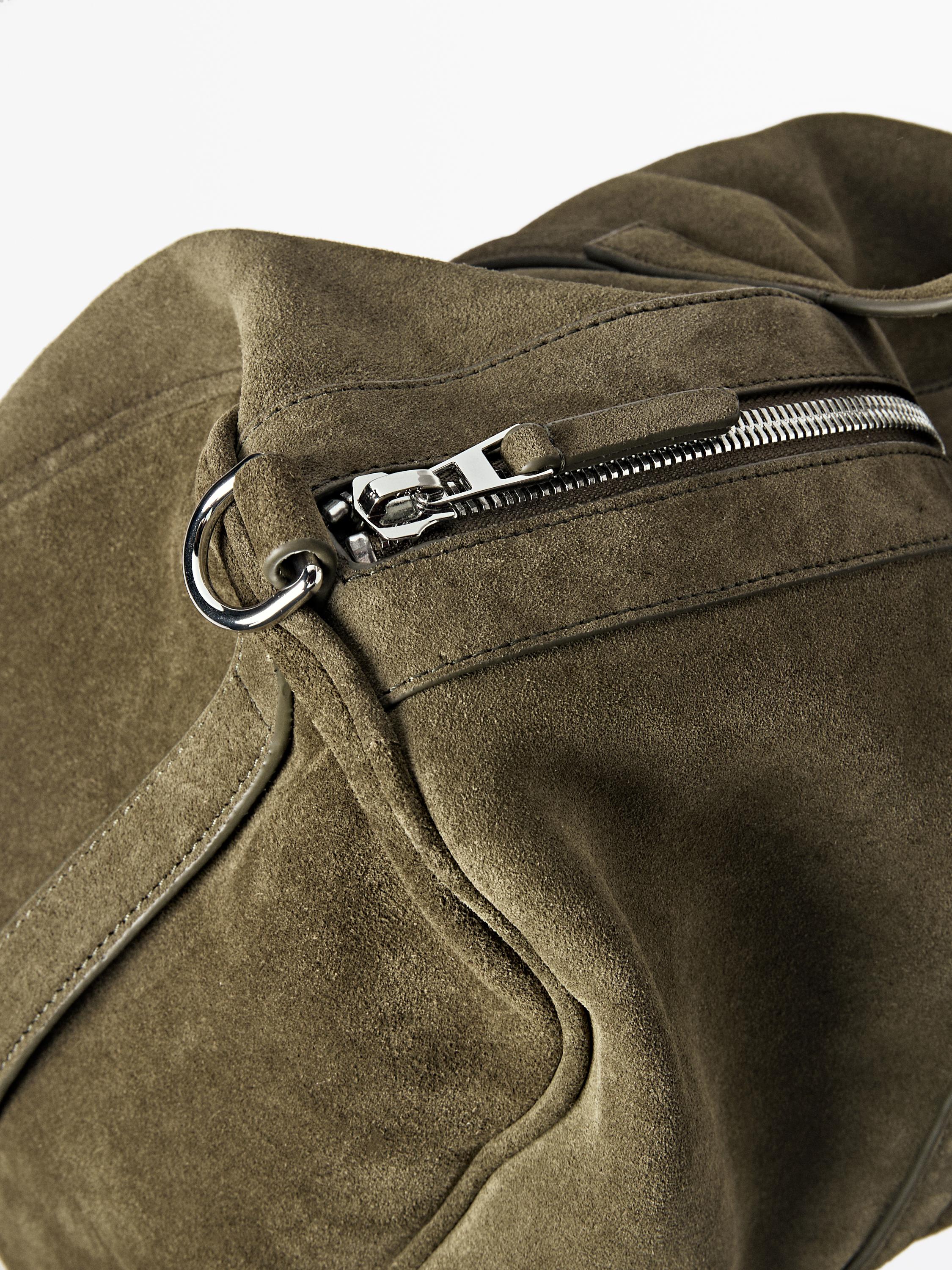 Sac de voyage cuir daim
